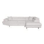 paris prix Canapé d'Angle Droit Convertible "Tean" 271cm Blanc