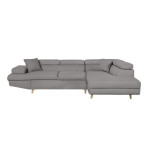 paris prix Canapé d'Angle Droit Convertible "Tean" 271cm Gris Clair