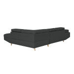 Paris Prix Canapé D'Angle Droit Convertible "Tean" 271cm Gris Foncé