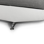 Paris Prix Canapé D'Angle Droit Convertible Tissu "Noma" 271cm Gris & Blanc