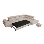 Paris Prix Canapé D'Angle Droit Convertible "Tyma" 271cm Beige