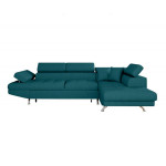 paris prix Canapé d'Angle Droit Convertible "Tyma" 271cm Bleu Canard