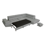 Paris Prix Canapé D'Angle Droit Convertible "Tyma" 271cm Gris Clair