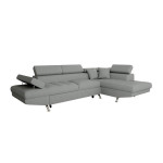 Paris Prix Canapé D'Angle Droit Convertible "Tyma" 271cm Gris Clair