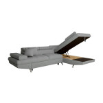 Paris Prix Canapé D'Angle Droit Convertible "Tyma" 271cm Gris Clair