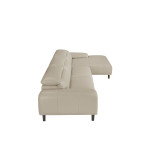 Paris Prix Canapé D'Angle Droit Cuir "Riley" 316cm Taupe