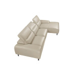 Paris Prix Canapé D'Angle Droit Cuir "Riley" 316cm Taupe