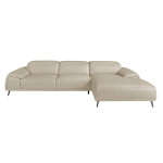 paris prix Canapé d'Angle Droit Cuir "Riley" 316cm Taupe