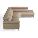 Paris Prix Canapé D'Angle Droit En Cuir "Relax" 295cm Beige