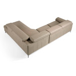 Paris Prix Canapé D'Angle Droit En Cuir "Relax" 295cm Beige