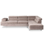 paris prix Canapé d'Angle Droit "Têtière" 260cm Taupe