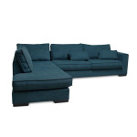 Paris Prix Canapé D'Angle Gauche "Byzance" 303cm Bleu Pétrole