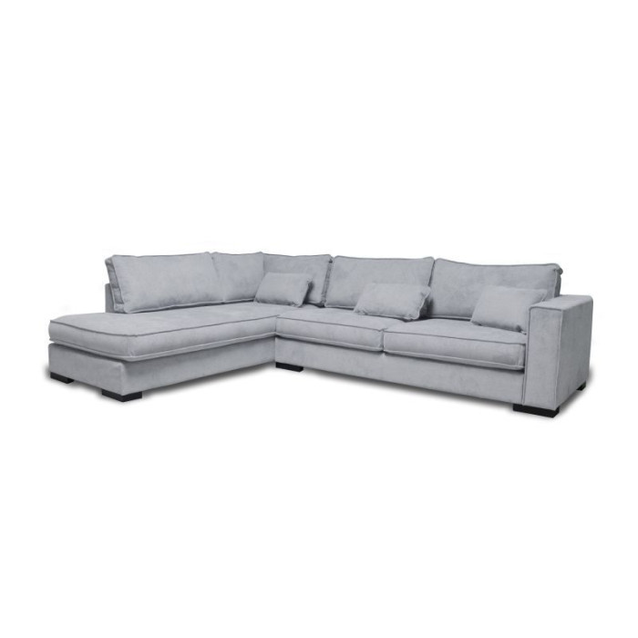 Paris Prix Canapé D'Angle Gauche "Byzance" 303cm Gris Clair