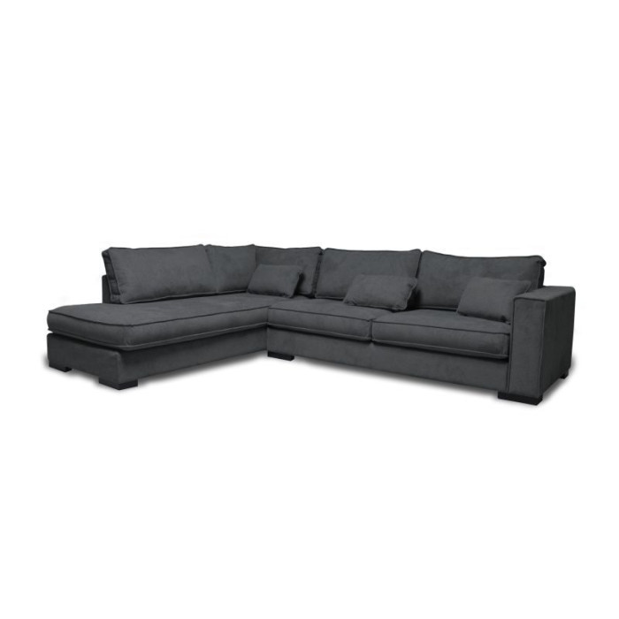 Paris Prix Canapé D'Angle Gauche "Byzance" 303cm Gris Foncé