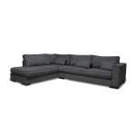 paris prix Canapé d'Angle Gauche "Byzance" 303cm Gris Foncé