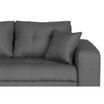 Paris Prix Canapé D'Angle Gauche "Celia" 242cm Gris Foncé
