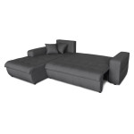 Paris Prix Canapé D'Angle Gauche "Celia" 242cm Gris Foncé