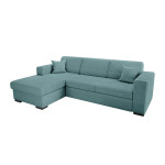 Paris Prix Canapé D'Angle Gauche Convertible "Harlan" 262cm Bleu Clair