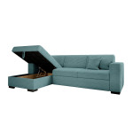 Paris Prix Canapé D'Angle Gauche Convertible "Harlan" 262cm Bleu Clair