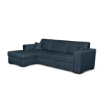 Paris Prix Canapé D'Angle Gauche Convertible "Hip" 262cm Bleu Pétrole