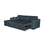 Paris Prix Canapé D'Angle Gauche Convertible "Hip" 262cm Bleu Pétrole