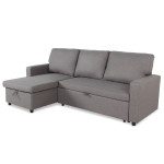 Paris Prix Canapé D'Angle Gauche Convertible "Minera" 215cm Gris