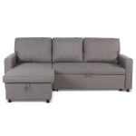 paris prix Canapé d'Angle Gauche Convertible "Minera" 215cm Gris