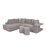 paris prix Canapé d'Angle Gauche Convertible Niche à Droite "Raly" 288cm Gris Clair