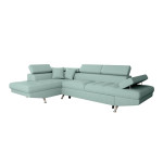 Paris Prix Canapé D'Angle Gauche Convertible "Noma" 271cm Bleu Clair