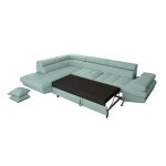 Paris Prix Canapé D'Angle Gauche Convertible "Noma" 271cm Bleu Clair