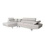 Paris Prix Canapé D'Angle Gauche Convertible "Noma" 271cm Gris Perle