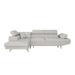 paris prix Canapé d'Angle Gauche Convertible "Noma" 271cm Gris Perle