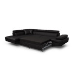 Paris Prix Canapé D'Angle Gauche Convertible "Noma" 271cm Noir