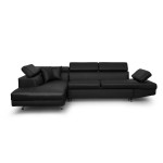 paris prix Canapé d'Angle Gauche Convertible "Noma" 271cm Noir