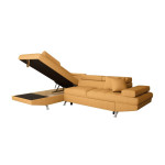Paris Prix Canapé D'Angle Gauche Convertible "Noma" 271cm Ocre