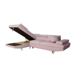 Paris Prix Canapé D'Angle Gauche Convertible "Noma" 271cm Vieux Rose