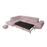 Paris Prix Canapé D'Angle Gauche Convertible "Noma" 271cm Vieux Rose