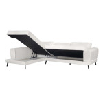 Paris Prix Canapé D'Angle Gauche Convertible "Pinayo" 304cm Blanc