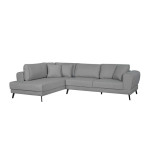 Paris Prix Canapé D'Angle Gauche Convertible "Pinayo" 304cm Gris Clair