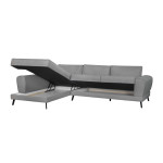 Paris Prix Canapé D'Angle Gauche Convertible "Pinayo" 304cm Gris Clair