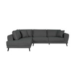 paris prix Canapé d'Angle Gauche Convertible "Pinayo" 304cm Gris Foncé