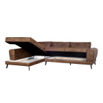Paris Prix Canapé D'Angle Gauche Convertible "Pinayo" 304cm Marron