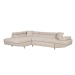 Paris Prix Canapé D'Angle Gauche Convertible "Tean" 271cm Beige