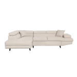 paris prix Canapé d'Angle Gauche Convertible "Tean" 271cm Beige & Noir