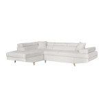 Paris Prix Canapé D'Angle Gauche Convertible "Tean" 271cm Blanc
