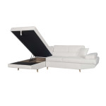 Paris Prix Canapé D'Angle Gauche Convertible "Tean" 271cm Blanc