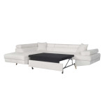 Paris Prix Canapé D'Angle Gauche Convertible "Tean" 271cm Blanc