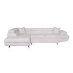 paris prix Canapé d'Angle Gauche Convertible "Tean" 271cm Blanc