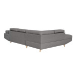 Paris Prix Canapé D'Angle Gauche Convertible "Tean" 271cm Gris Clair