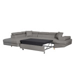 Paris Prix Canapé D'Angle Gauche Convertible "Tean" 271cm Gris Clair